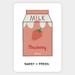 Strawberry milk Magnet